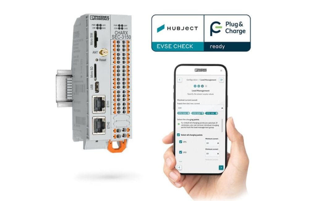 AC ladecontrolleren Charx control modular har nye funktioner: automatisk godkendelse iht. ISO 15118-2 og konfiguration via app