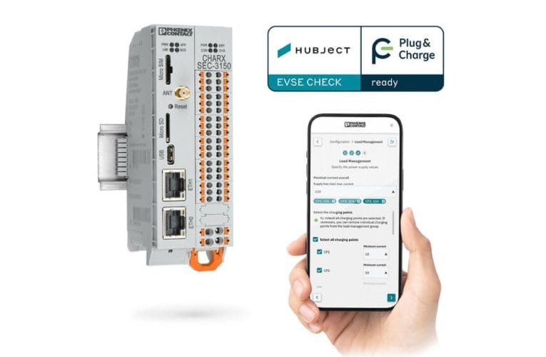 AC ladecontrolleren Charx control modular har nye funktioner: automatisk godkendelse iht. ISO 15118-2 og konfiguration via app