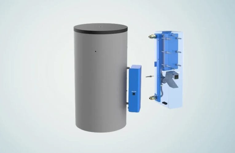 Aquafast er en kompakt ladekreds bestående af fittings, en pladevarmeveksler og en styring, hvor den ønskede setpunkttemperatur nemt kan justeres