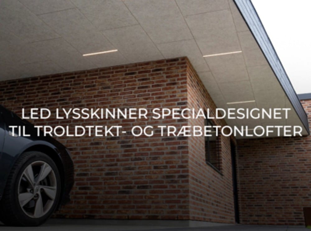 Lysskinner til Troldtekt- og træbetonlofter