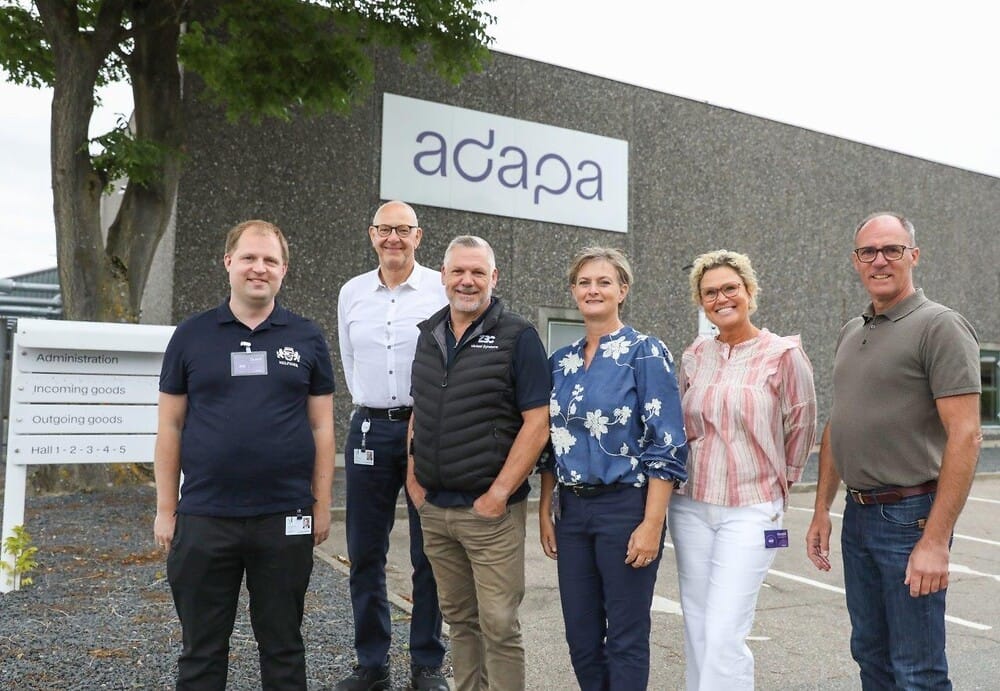 Fra venstre: Michael Rasmussen og Jan Østerskov, Envafors, Michael Dyrehave, ZBC, Britta Hvalsø Olsen, ODIN Engineering A/S, Pernille Rolsted, Antvorskov Plejehjem, Freddie Kupper, Adapa Flexibles Slagelse A/S