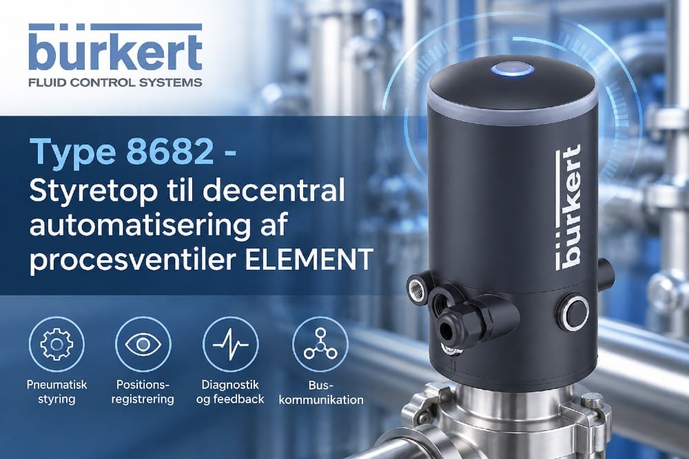 Styretop til decentral automatisering af procesventiler ELEMENT