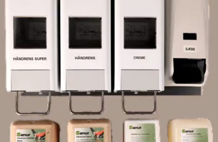 Vi tilpasser håndrensekit til jeres behov, 2, 3 eller 4 dispensere, med håndrens og/eller sæbe og creme.