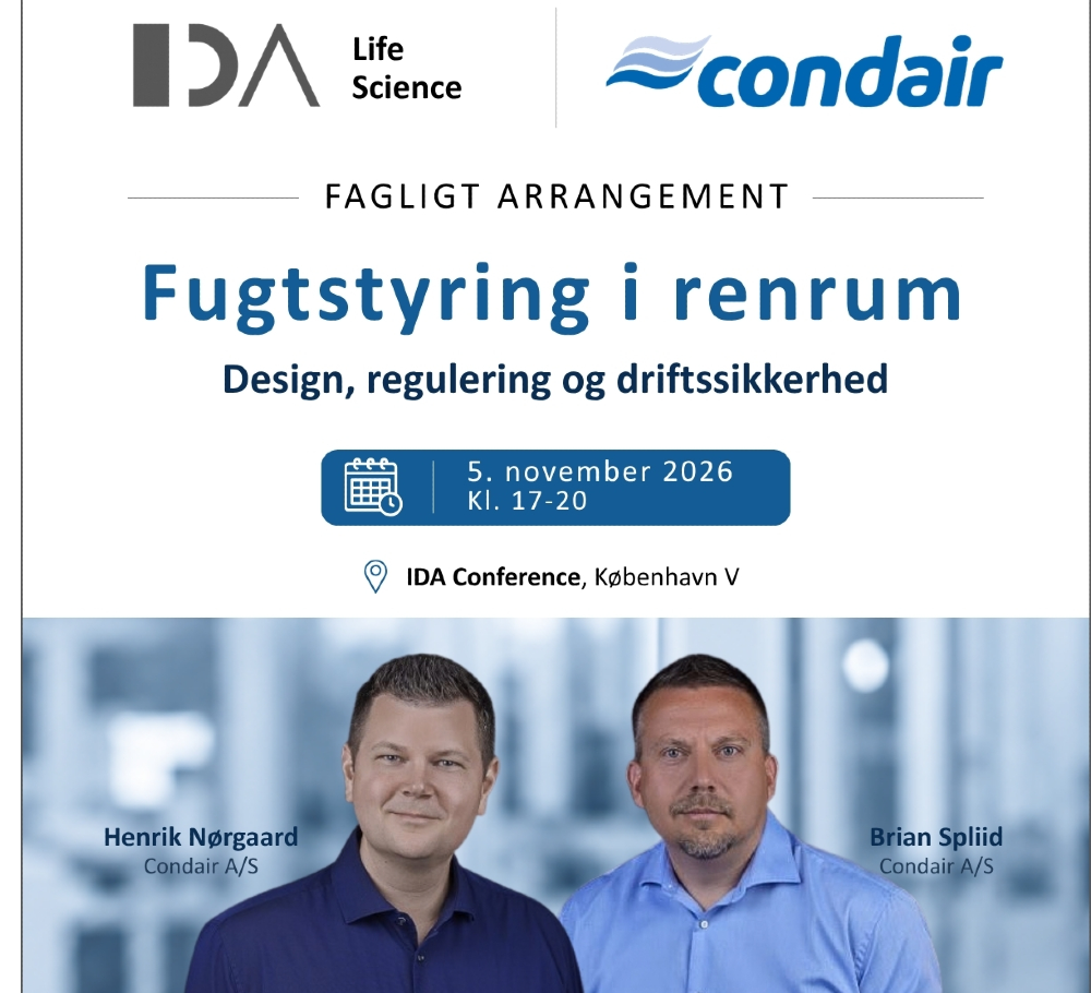 Hvad skal der til for at sikre stabil fugtstyring i et renrum?