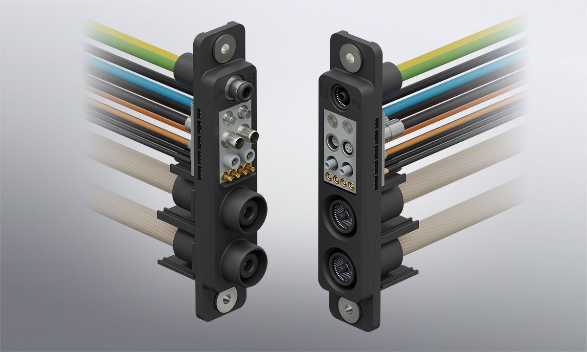 ODU-MAC® Power Connector fås med to eller tre effektkontakter
