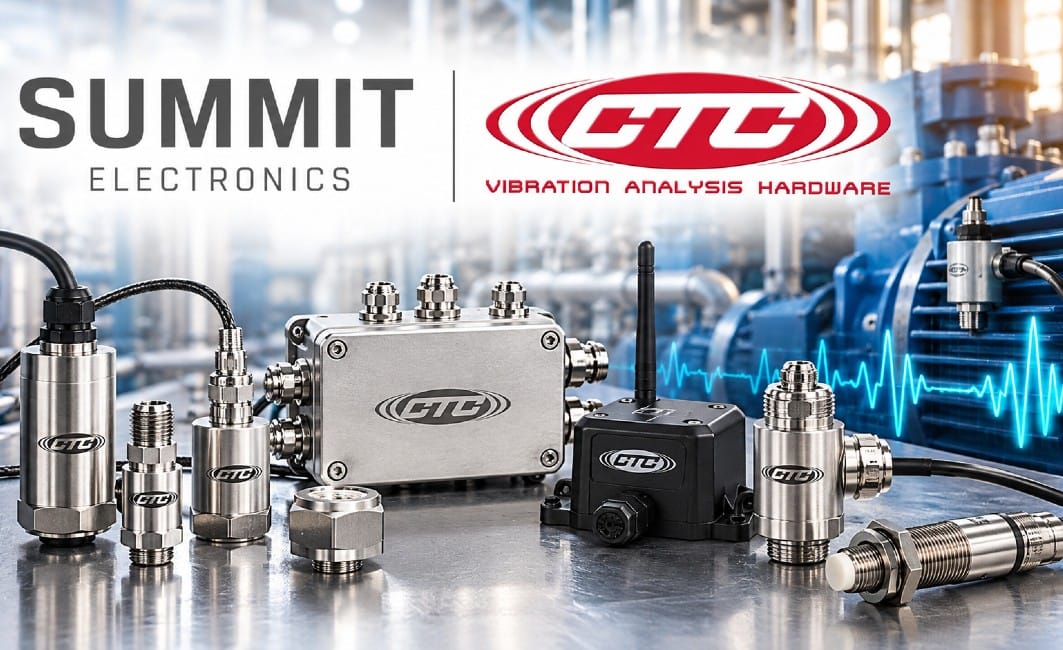 Summit Electronics – dansk forhandler af CTC vibrationssensorer og løsninger til condition monitoring