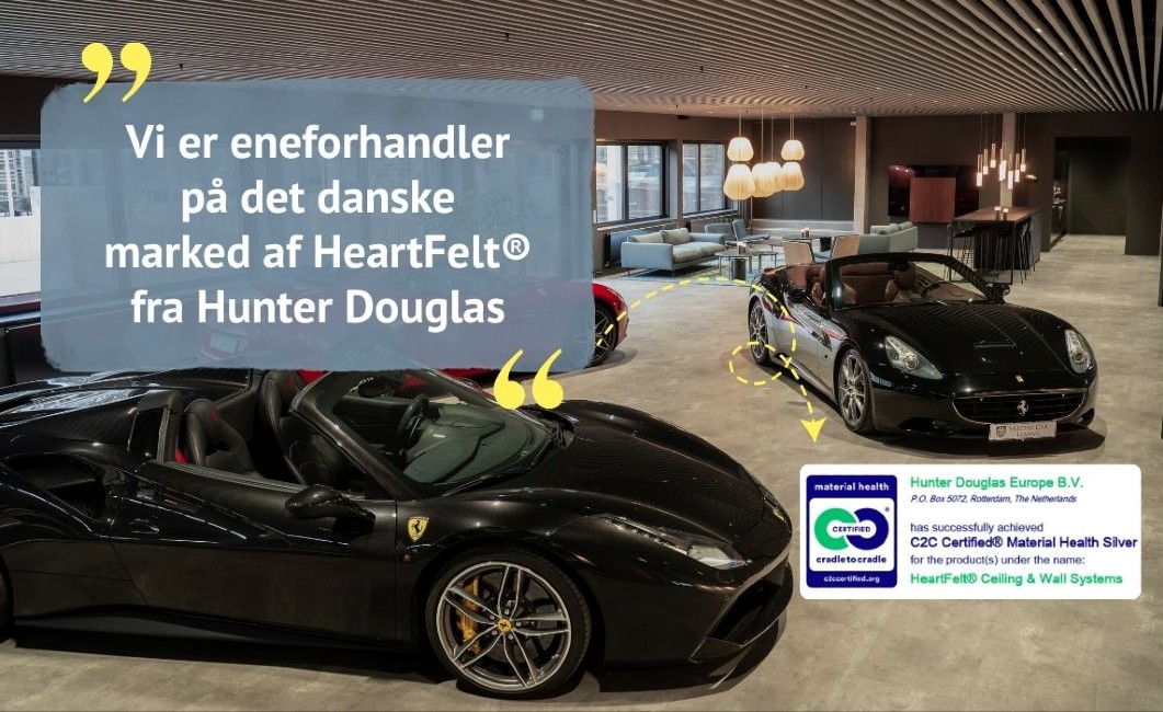 MRAS - HeartFelt® fra Hunter Douglas har løftet sin Cradle to Cradle Certified® Material Health-certificering fra bronze til sølv.