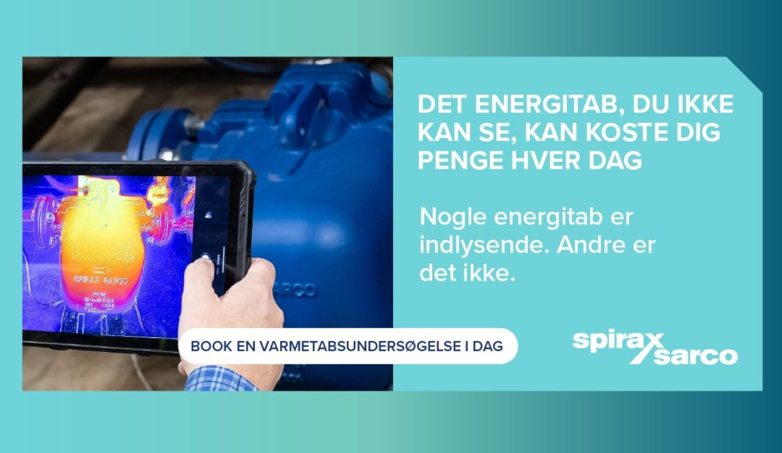 Spirax Sarco - Skjulte varmetab som følge af manglende, beskadiget eller ineffektiv isolering kan øge energiforbruget, driftsomkostningerne og CO₂-udledningen. Udfordringen er, at disse tab ofte er usynlige.